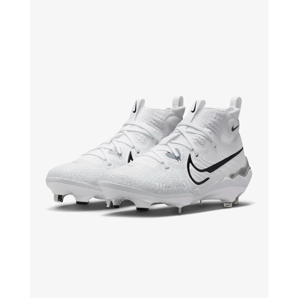 Nike Alpha‎ Huarache NXT Baseball Cleats Metal White DJ6517-100 Men's Size 7.5